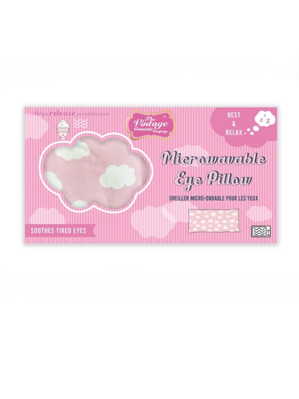 The Vintage Cosmetic Company Pink Cloud Microwavable Eye Pillow